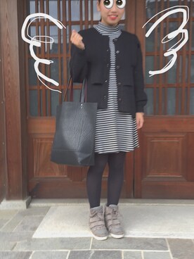 「Abercrombie&Fitch（アバークロンビーアンドフィッチ）のアイテム（バッグ）」を使った、tomokoさん（レディース・152cm）の秋コーディネート