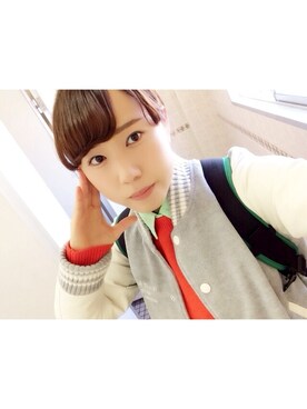 「VISION（ヴィジョン）のアイテム（バッグ）」を使った、ほんださん（レディース・150cm）の冬コーディネート