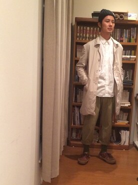 「BEAMS BOY（ビームスボーイ）のアイテム（パンツ）」を使った、Husserlさん（メンズ・175cm）の秋コーディネート