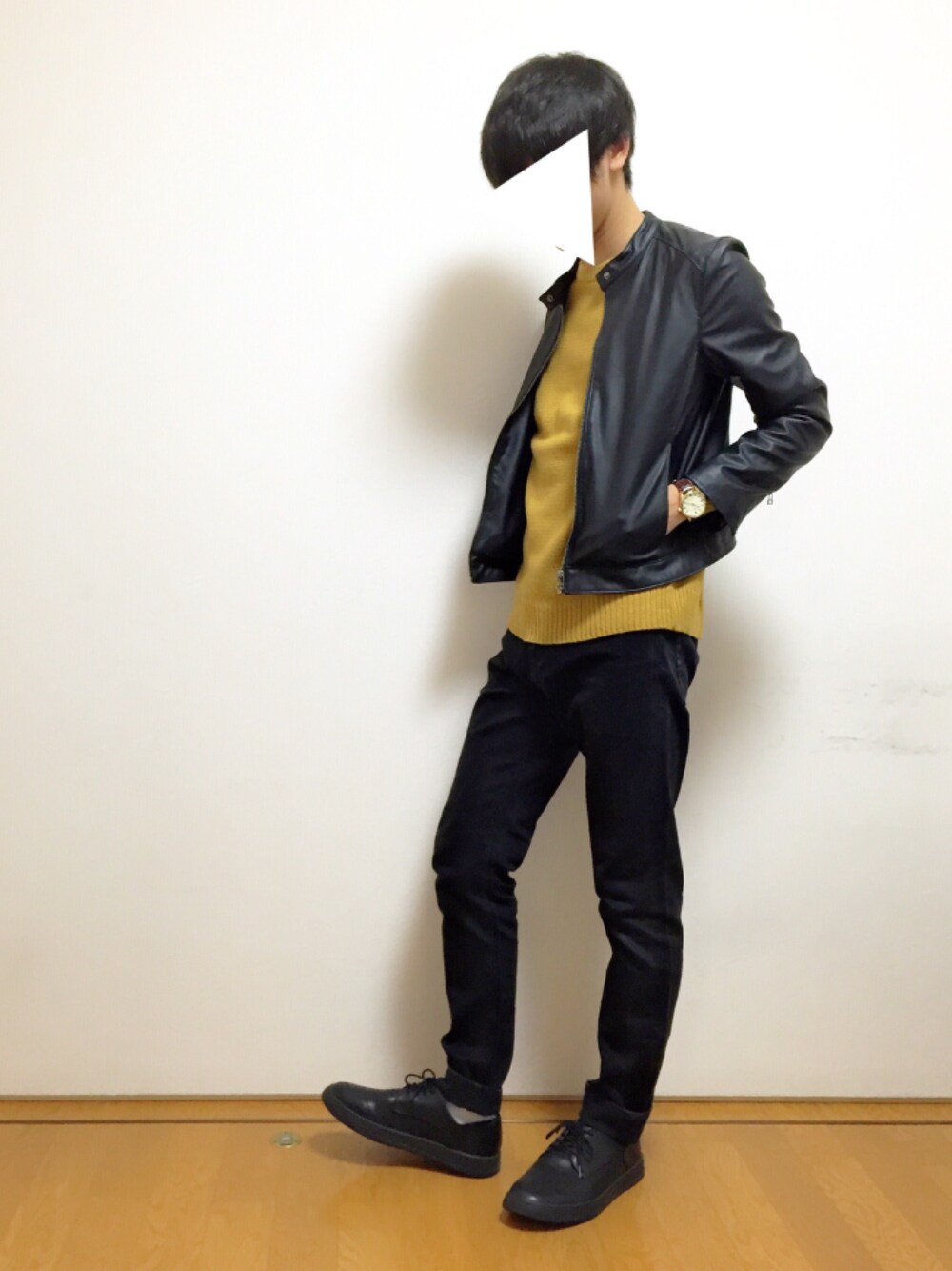 Mochi｜無印良品のライダースジャケットを使ったコーディネート - WEAR