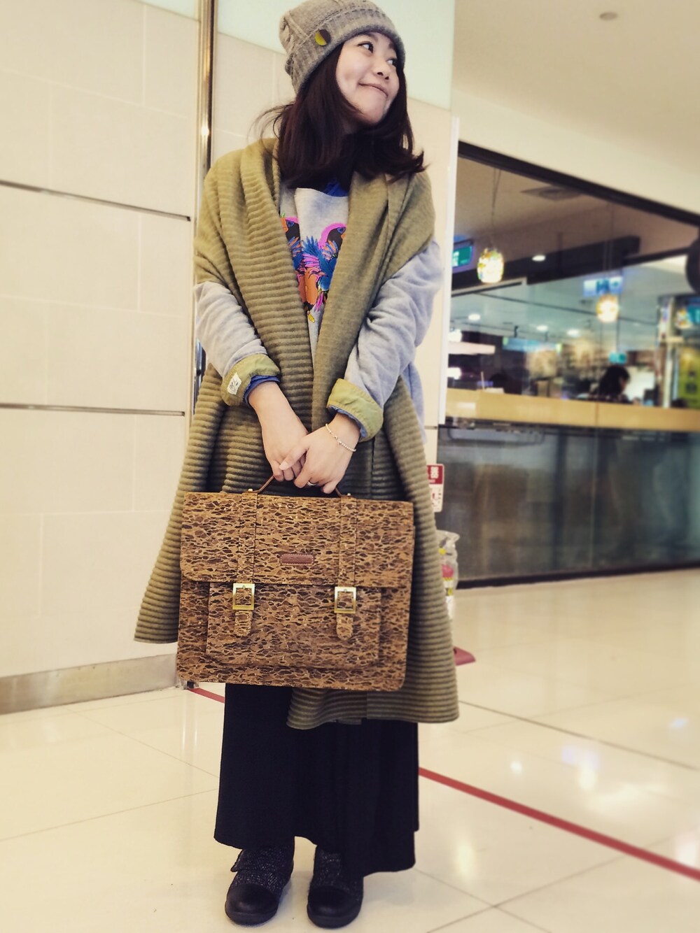「ZARA、Bao Bao shop、Designer」｜「ZARAのアイテム（シャツ/ブラウス、ブルー系）」を使った、Orange Milkさん（レディース・157cm）の春コーディネートの1枚目の写真