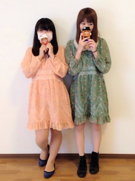 「iPhoneケース」｜「アイテム（ワンピース/ドレス）」を使った、あゆちょんさん（レディース・150cm）の秋コーディネート
