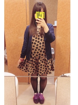 「雨」｜「アイテム（カバーオール）」を使った、あゆちょんさん（レディース・152cm）の秋コーディネート