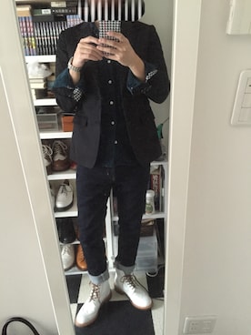 「トリッカーズ」｜「アイテム（アナログ腕時計）」を使った、jojoさん（メンズ・165cm）の秋コーディネート