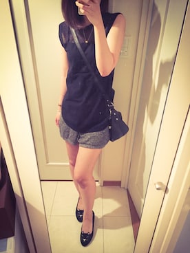 「rag & bone（ラグアンドボーン）のアイテム（タンクトップ）」を使った、Kさん（レディース・162cm）の夏コーディネート