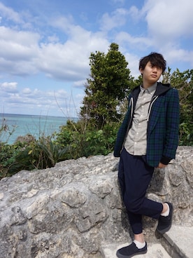 「VISION（ヴィジョン）のアイテム（シューズ）」を使った、Kishi.Yさん（メンズ・174cm）の冬コーディネート