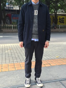「:CHOCOOLATEのアイテム（パンツ）」を使った、leungzzzz さん（メンズ・172cm）の春コーディネート