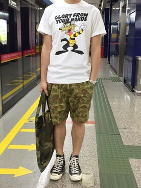 「PENFIELD USA（ペンフィールドユーエスエー）のアイテム（パンツ）」を使った、leungzzzz さん（メンズ・172cm）の春コーディネート