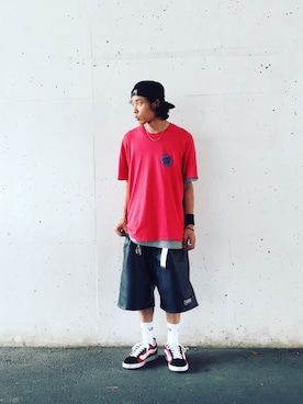 「BUTTSTAIN（バットステイン）のアイテム」を使った、___notl___さん（メンズ・177cm）の夏コーディネート