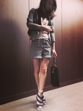 「JILL STUART（ジルスチュアート）のアイテム（セットアップ）」を使った、Mieko Nishimuraさん（レディース・167cm）の春コーディネート