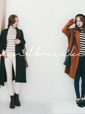 「アイテム（ダッフルコート）」を使った、JoyceShopさん（レディース・163cm）の冬コーディネート