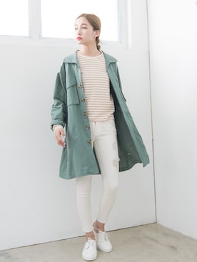 「LOVE」｜「アイテム（その他アウター）」を使った、JoyceShopさん（レディース・160cm）の春コーディネート