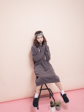 「Joyceshop（ジョイスショップ）のアイテム（ヘアバンド、ブラック系）」を使った、JoyceShopさん（レディース・163cm）の冬コーディネート