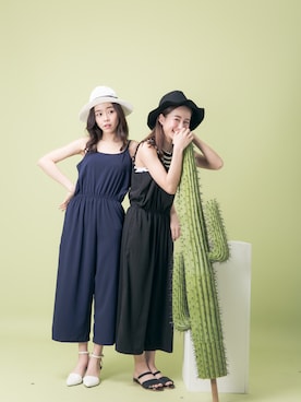 「アイテム（つなぎ/オールインワン）」を使った、JoyceShopさん（レディース・163cm）の春コーディネート