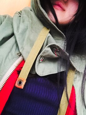 「TOMMY HILFIGER（トミーヒルフィガー）のアイテム（ジャケット/アウター、グリーン系）」を使った、tofuさん（レディース）の春コーディネート