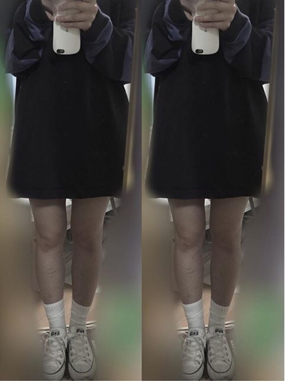 「古着、コンバース、converse、white」｜「CONVERSEのアイテム（スニーカー、ホワイト系）」を使った、ふくくんさん（レディース・154cm）の秋コーディネートの1枚目の写真