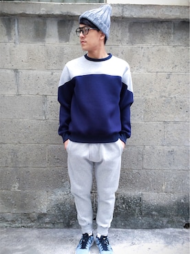 「CANVAS.（キャンバス）のアイテム（パンツ）」を使った、Hardyさん（メンズ・165cm）の秋コーディネート