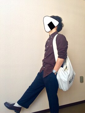 「MARGARET HOWEEL」｜「アイテム（アナログ腕時計）」を使った、Yuyaさん（メンズ・165cm）の春コーディネート