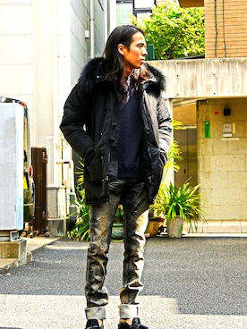 「 黒」｜GalaabenD Tokyoさん（メンズ・169cm）の秋コーディネート