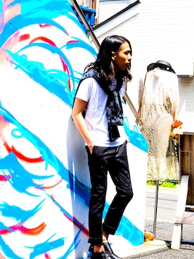 「 黒」｜GalaabenD Tokyoさん（メンズ・169cm）の夏コーディネート