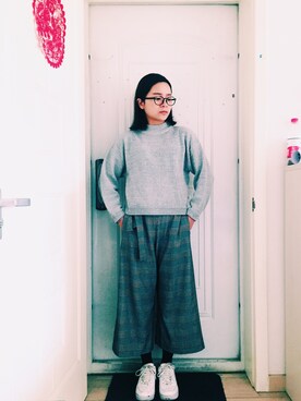 「アイテム（その他トップス、シルバー系）」を使った、zoooeさん（レディース・158cm）の冬コーディネート