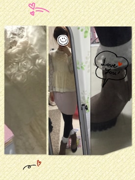 「MERCURYDUO（マーキュリーデュオ）のアイテム（その他トップス）」を使った、R_uiさん（レディース・159cm）の秋コーディネート