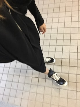 「RICK OWENS」｜「アイテム（スカート）」を使った、sstepzさん（レディース・165cm）の冬コーディネート