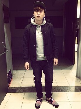 「OVERKILL inc.（オーバーキル）のアイテム（帽子）」を使った、Kenさん（メンズ・175cm）の秋コーディネート