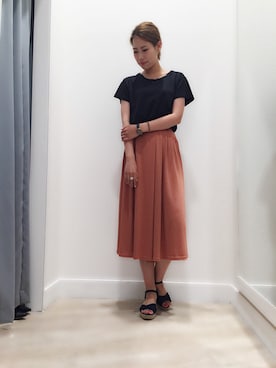 「スカーチョコーデ」｜イオンモール大日店さん（レディース・165cm）の夏コーディネート