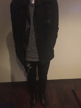「ヌバック」｜亀太郎さん（メンズ・175cm）の冬コーディネート