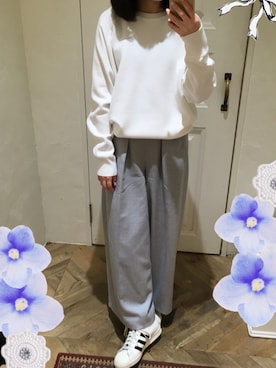 「グレーパンツ」｜sakurak0さん（レディース・150cm）の冬コーディネート