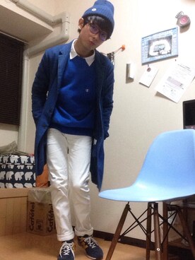 まめしばさん（メンズ・174cm）の冬コーディネート