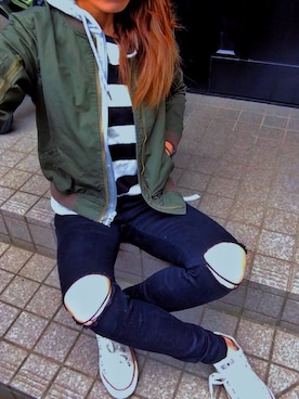 「choosy chu（チュージーチュー）のアイテム」を使った、やよさん（レディース・160cm）の春コーディネート