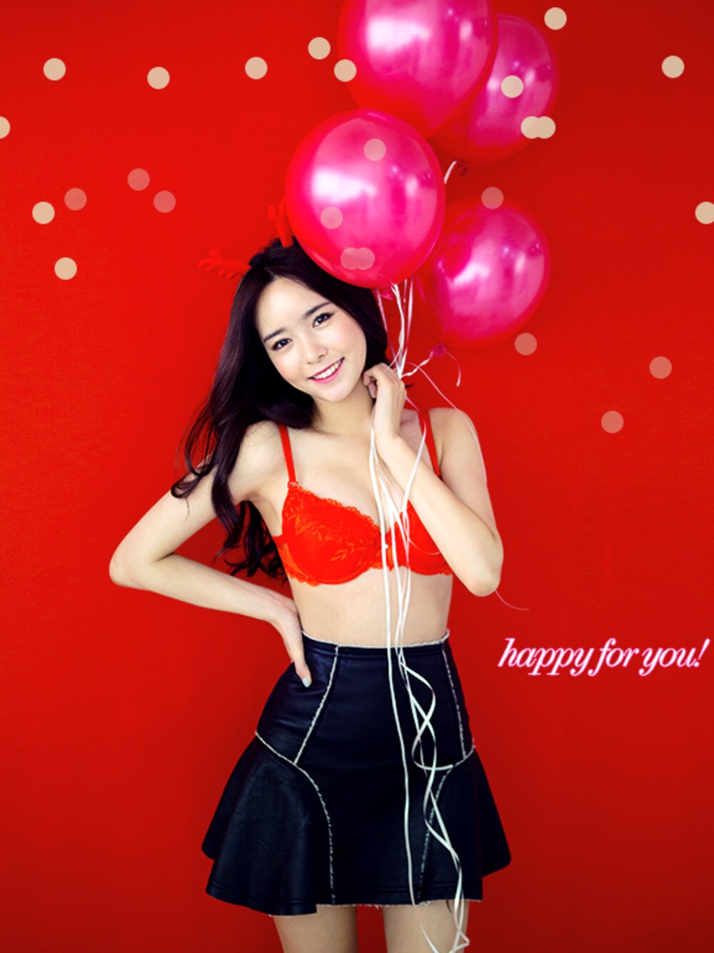 「Chuu、red、victoria secret、Peach John、sexy、christmas、Xmas」｜「chuuのアイテム（ブラ&ショーツ、レッド系）」を使った、chuutaiwanさん（レディース・164cm）の秋コーディネートの1枚目の写真