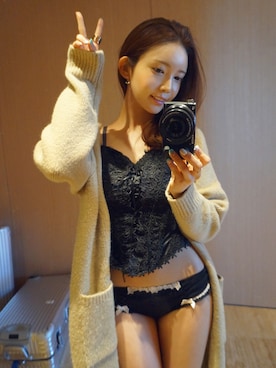 「アイテム（ブラ&ショーツ）」を使った、chuutaiwanさん（レディース・164cm）の冬コーディネート