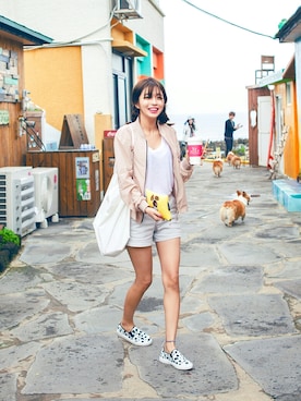 「chuu（チュー）のアイテム」を使った、chuutaiwanさん（レディース・164cm）の春コーディネート