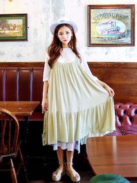 「chuu（チュー）のアイテム」を使った、chuutaiwanさん（レディース・164cm）の夏コーディネート