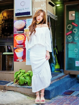 「chuu（チュー）のアイテム」を使った、chuutaiwanさん（レディース・164cm）の夏コーディネート