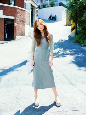 「outfit」｜「アイテム（ワンピース/ドレス）」を使った、chuutaiwanさん（レディース・164cm）の夏コーディネート