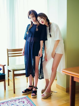 「chuu（チュー）のアイテム（トップス）」を使った、chuutaiwanさん（レディース・164cm）の夏コーディネート