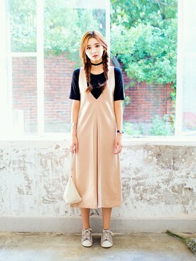 「beige」｜chuutaiwanさん（レディース・164cm）の夏コーディネート