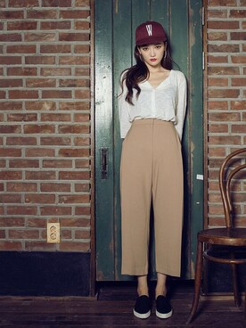 「chuu（チュー）のアイテム（パンツ）」を使った、chuutaiwanさん（レディース・164cm）の夏コーディネート