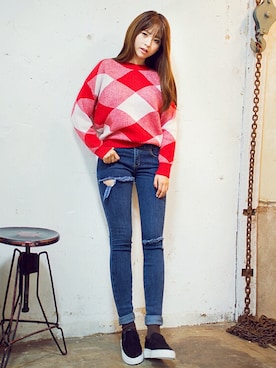 「chuu（チュー）のアイテム」を使った、chuutaiwanさん（レディース・164cm）の秋コーディネート