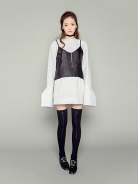 「yellow」｜「アイテム（ワンピース/ドレス）」を使った、chuutaiwanさん（レディース・164cm）の冬コーディネート