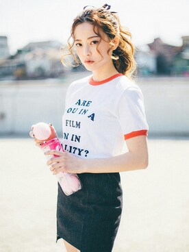 「chuu（チュー）のアイテム」を使った、chuutaiwanさん（レディース・164cm）の春コーディネート