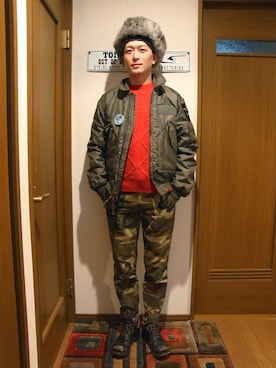 「artyz（アーティーズ）のアイテム」を使った、道守信也さん（メンズ・172cm）の春コーディネート