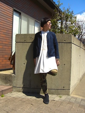 「artyz（アーティーズ）のアイテム」を使った、道守信也さん（メンズ・172cm）の春コーディネート