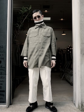 「ETHOS（エトス）のアイテム」を使った、道守信也さん（メンズ・172cm）の夏コーディネート