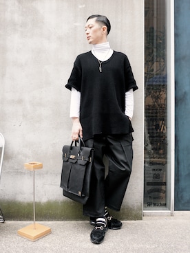 「アイテム（その他シューズ）」を使った、道守信也さん（メンズ・172cm）の夏コーディネート