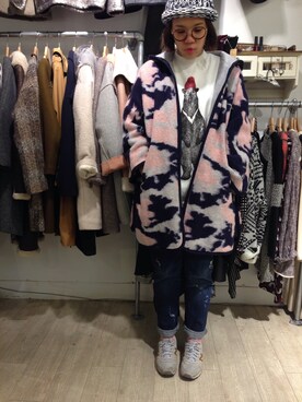 「宇宙」｜「アイテム（シューズ）」を使った、Lulupapaさん（レディース・170cm）の冬コーディネート
